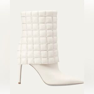 RENE CAOVILLA
Crystal Grid Lambskin Foldover Booties